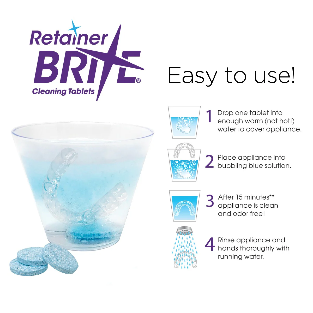 Retainer Brite 96 Tablets - Image 3